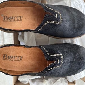 Born Seana Black Distressed Clogs Size 10